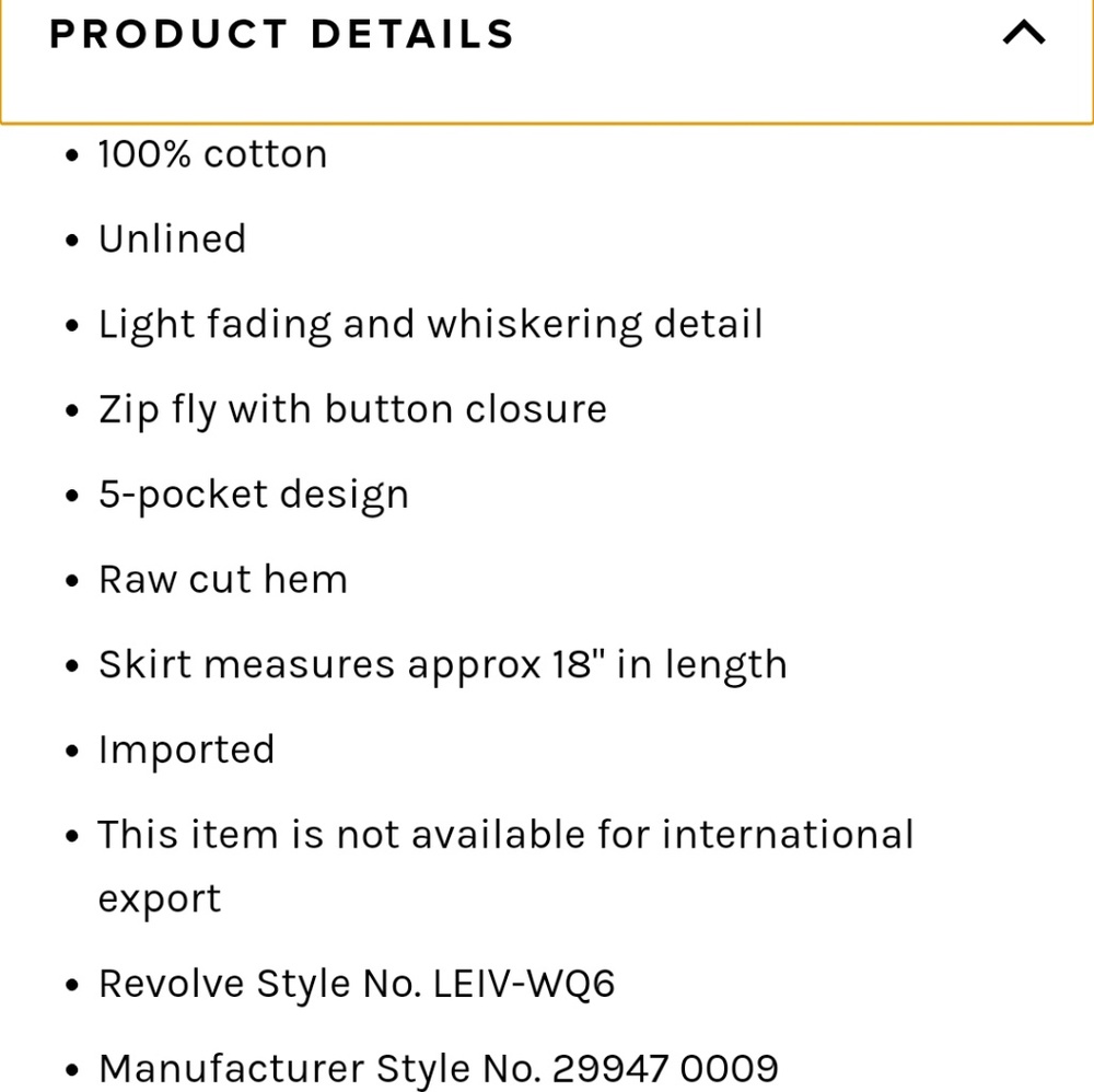 Levi's premium high rise midi skirt - Picture 5 of 7